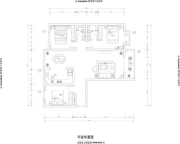 国仕山140㎡-三室两厅-新中式风格
