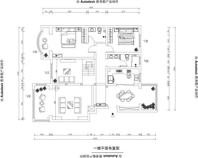 江南新城308㎡装修设计—欧式风格