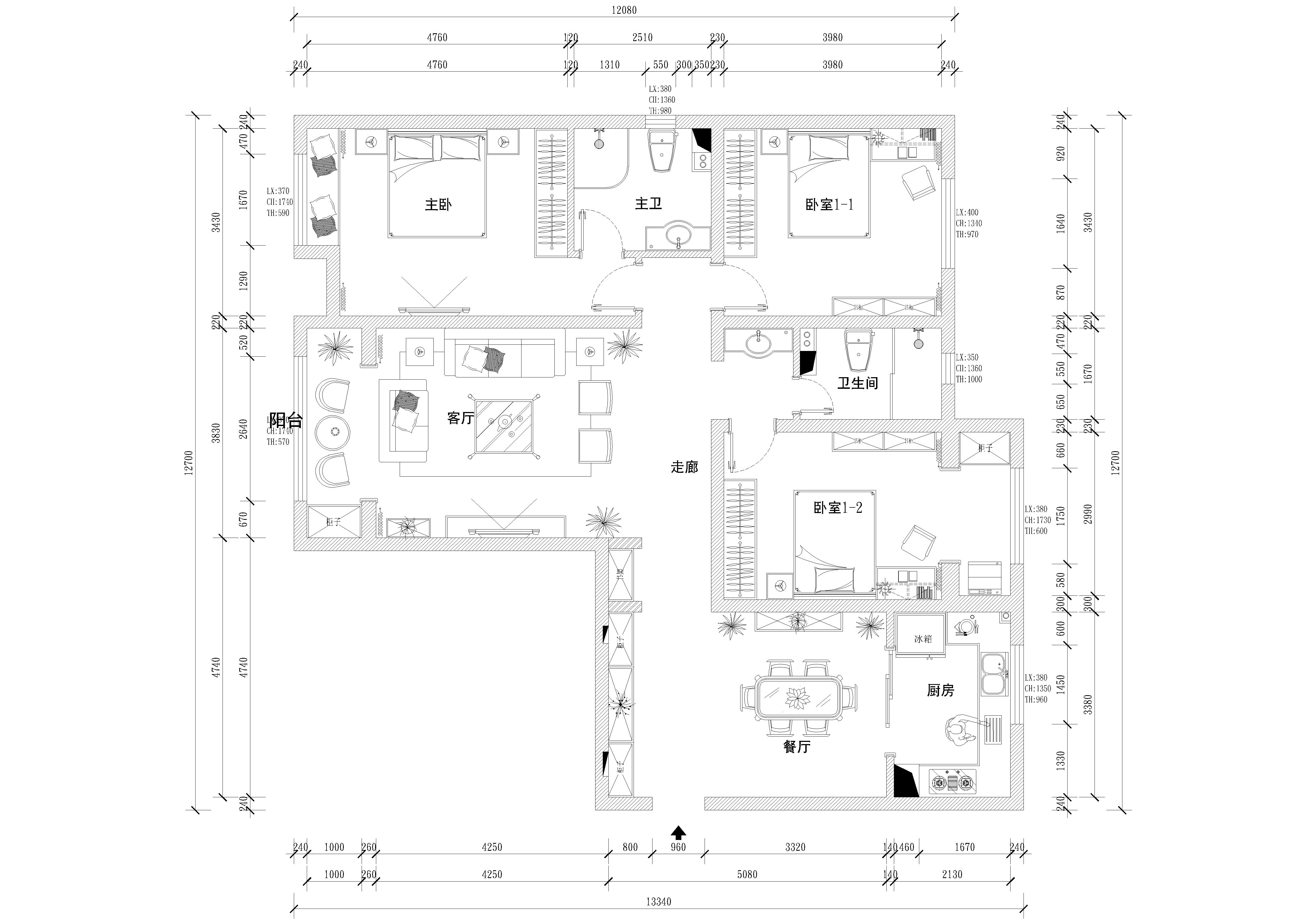 紫阁-三室两厅135平米-美式
