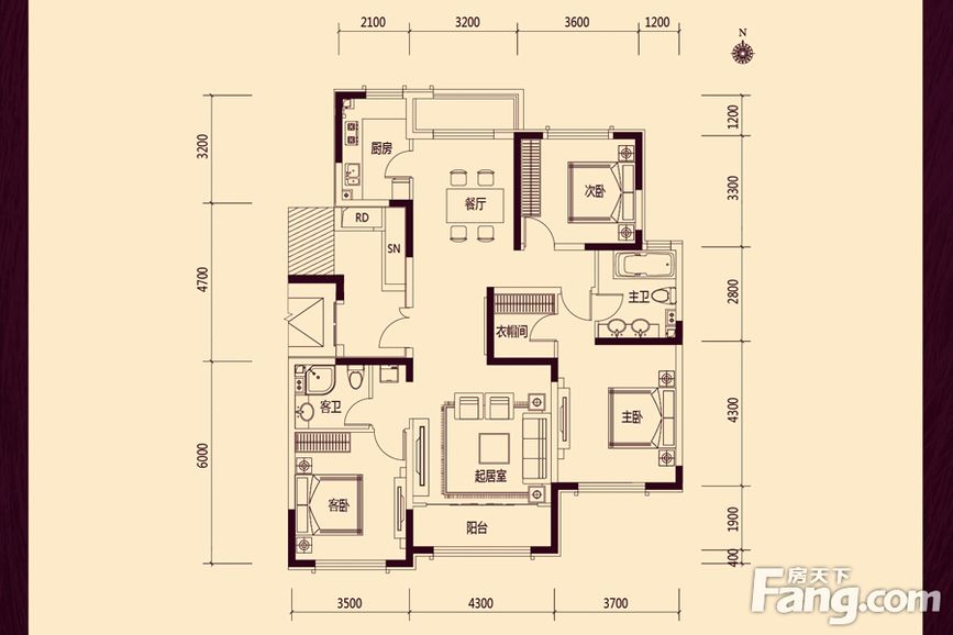 融创洞庭路壹号-欧式风格-三居室