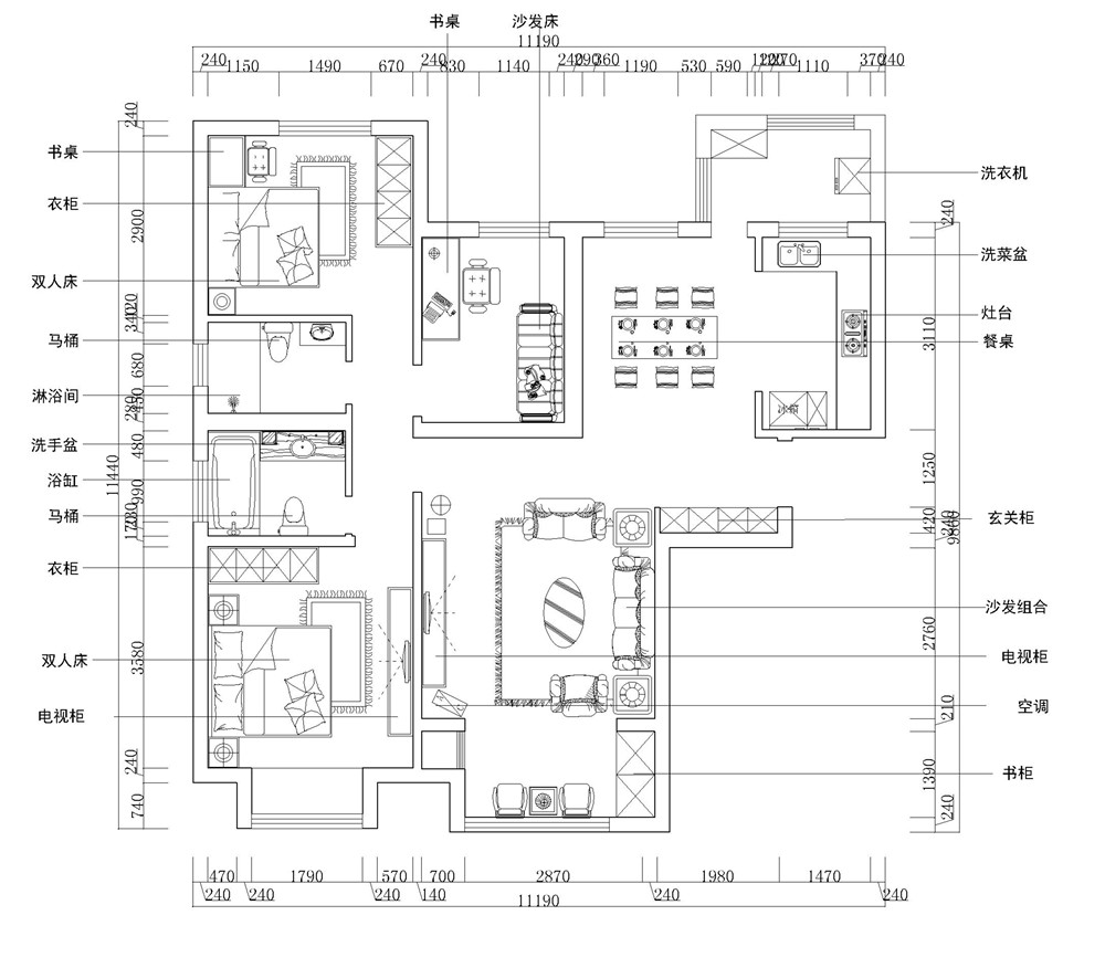 【力天装饰】 现代简约 云锦世家3室