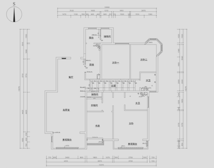 领秀硅谷-四居室-168.00平米-装修设计