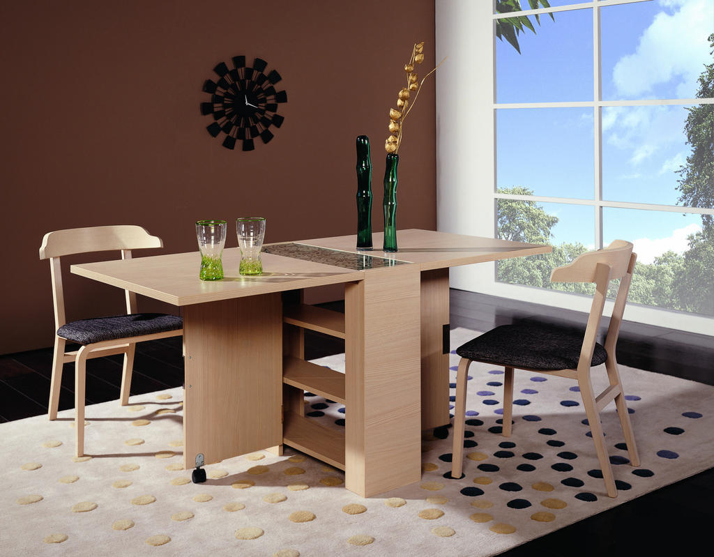 北欧实木可伸缩餐桌日式折叠樱桃木餐桌椅组合现代简约抽拉饭桌-阿里巴巴