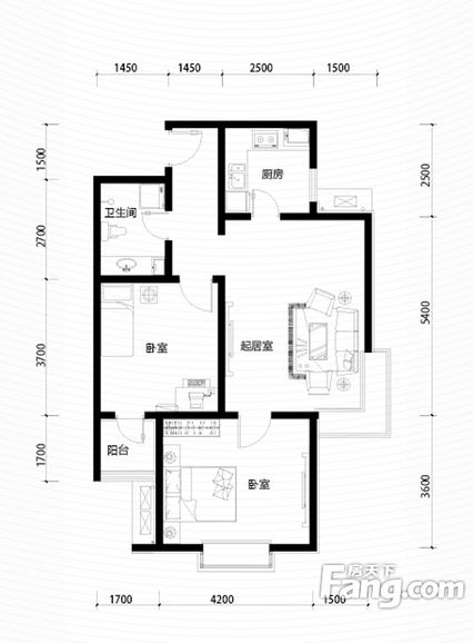 沽上江南-新中式风格-两居室