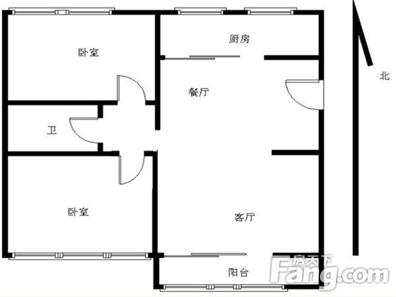海尔东城国际-二居室-100.00平米-装修设计