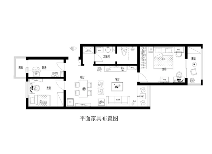 保利紫荆香谷90平混搭风格案例赏析