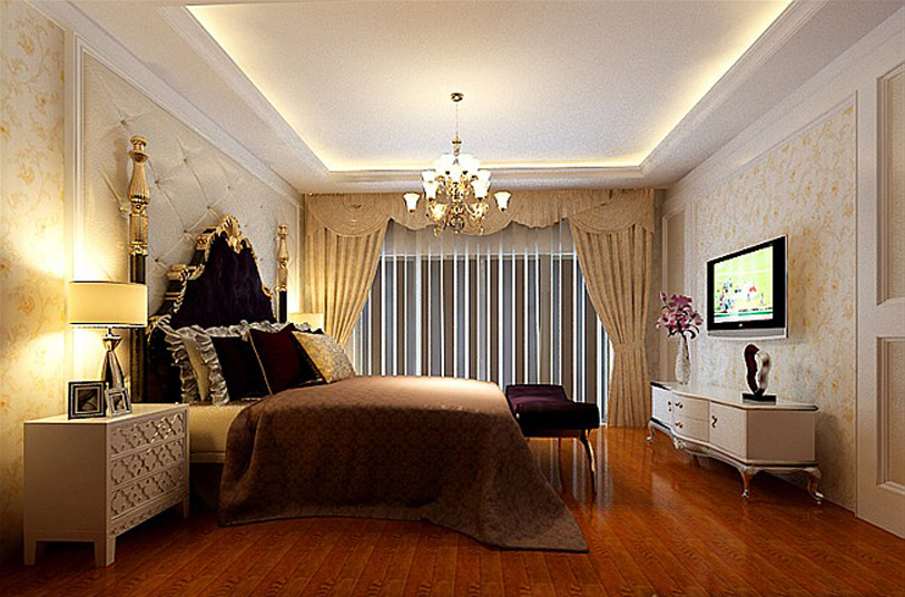 紫晶悦城三室两厅欧式风格设计