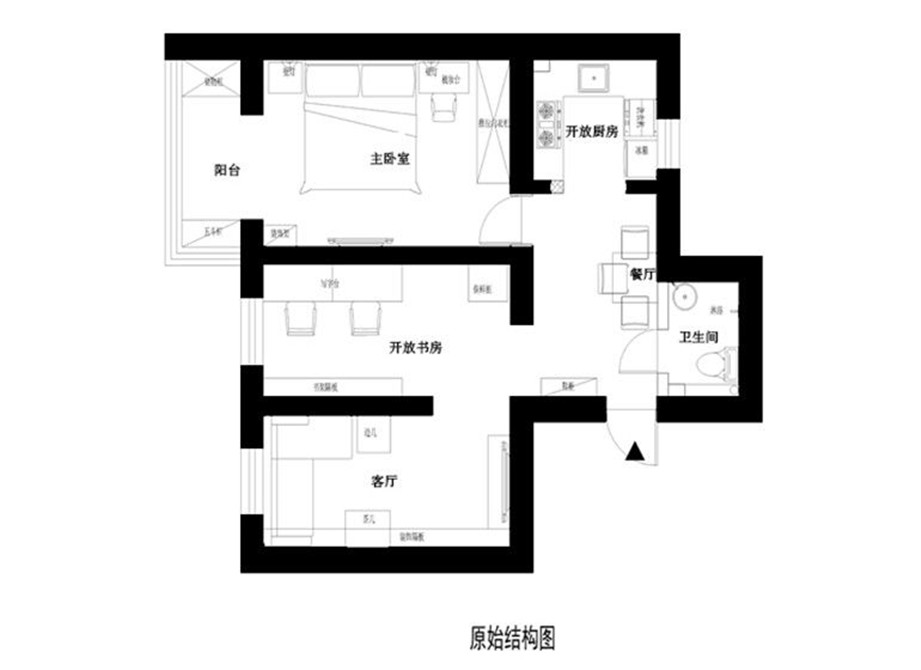 蓝色家园-二居89现代简约-房天下装修