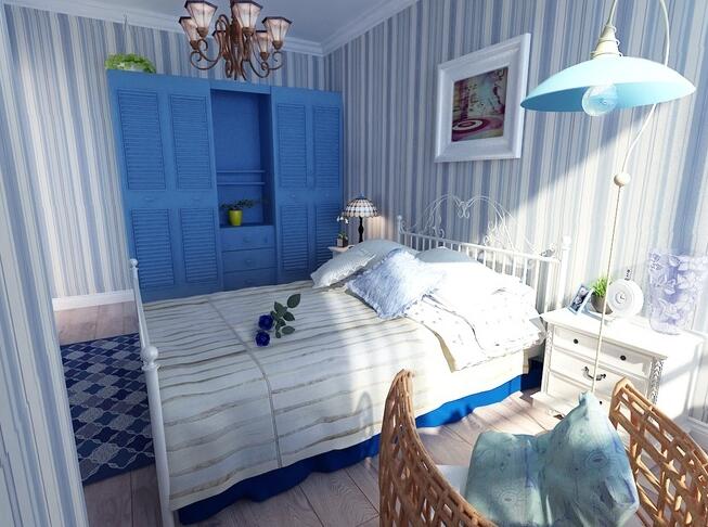 紫林湾地中海风格三居室装修案例