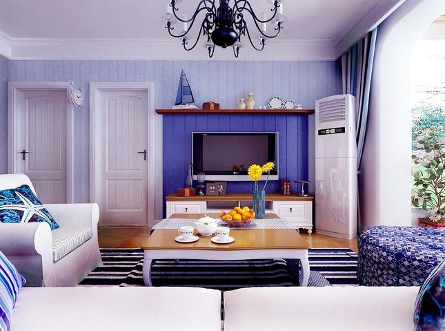 紫林湾地中海风格三居室装修案例