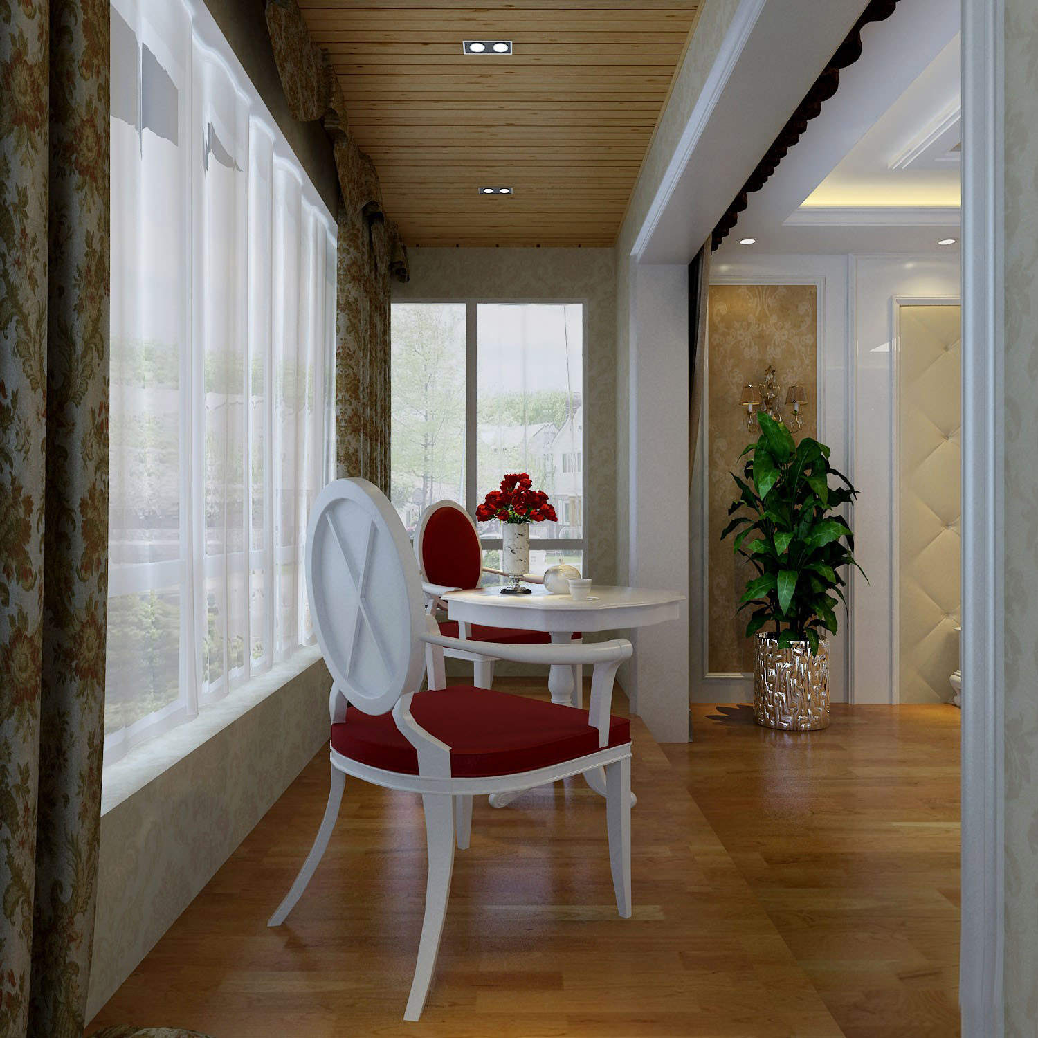 玫瑰湾三室两厅欧式风格设计