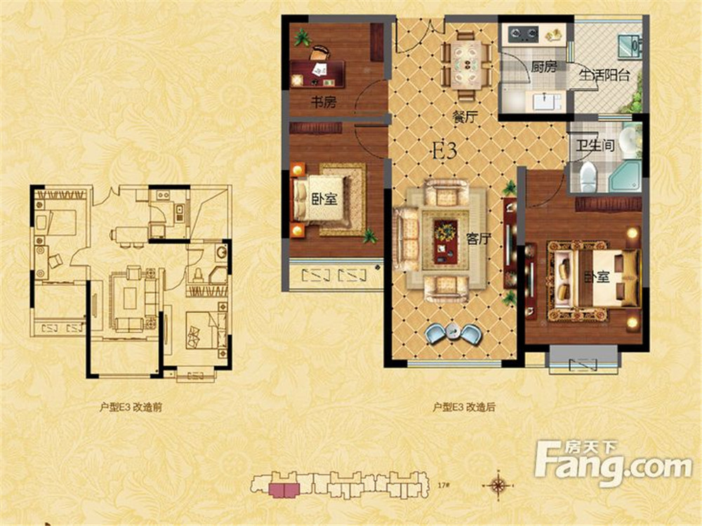 青岛中南世纪城-二居室-89.00平米-装修设计