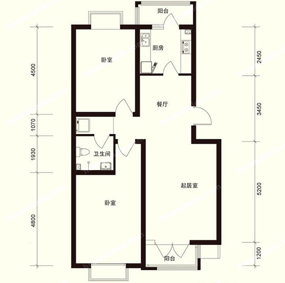 丽江花园-现代风格-两居室