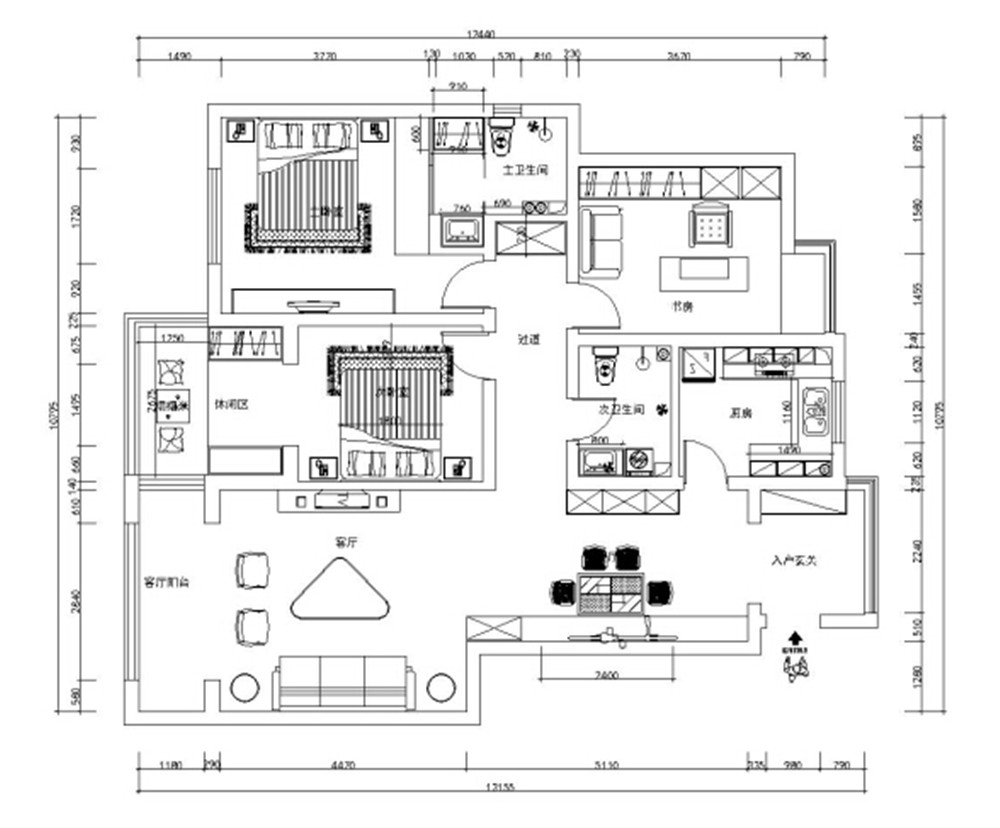 【力天装饰】现代简约 宏城御溪园 三室两厅