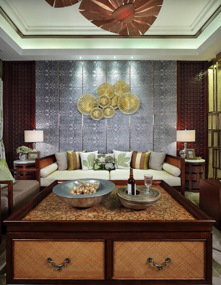 太原市云水世纪明珠135㎡东南亚风格装饰设计