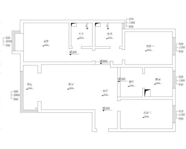 玫瑰湾136㎡三室两厅现代简约装修效果图