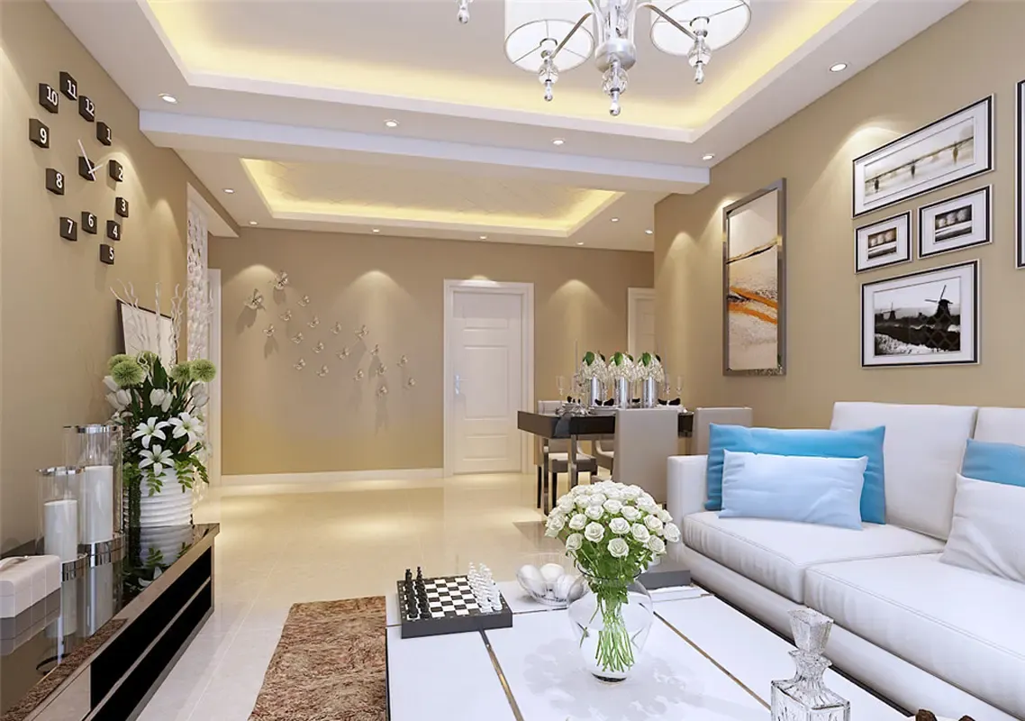 现代简约三居室120平米5万-欣悦华庭装修案例-天津房天下家居装修网