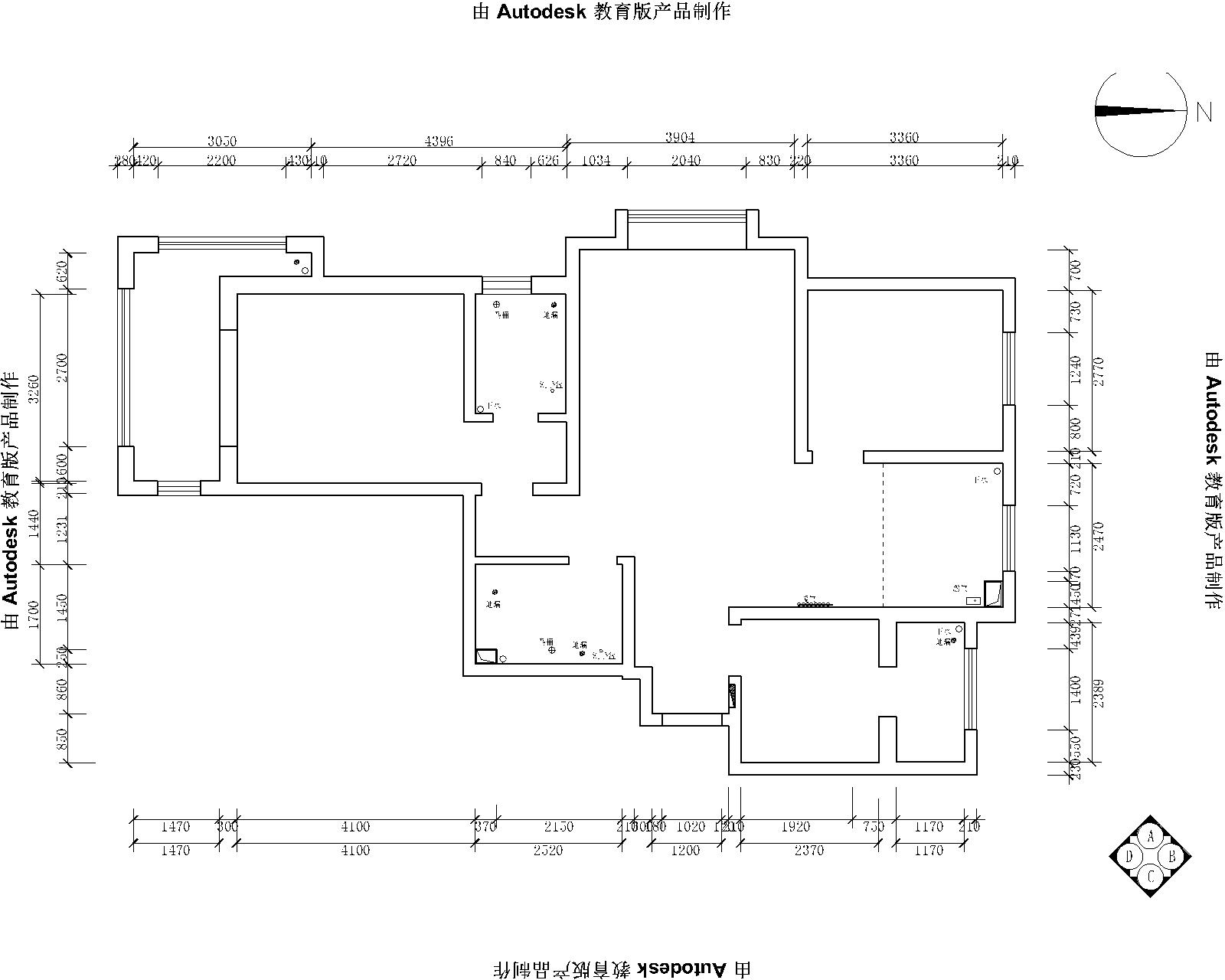 青岛中南世纪城-三居室-124.00平米-装修设计