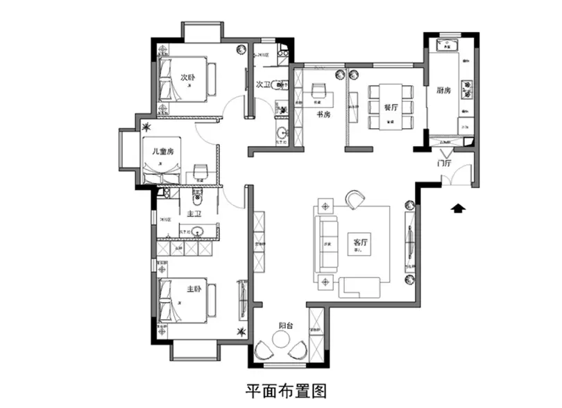 首邑溪谷170平欧式风格完美家装效果图