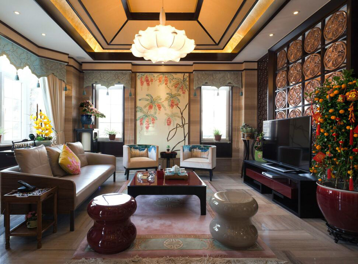 北京泛海国际四居室新中式风格设计案例