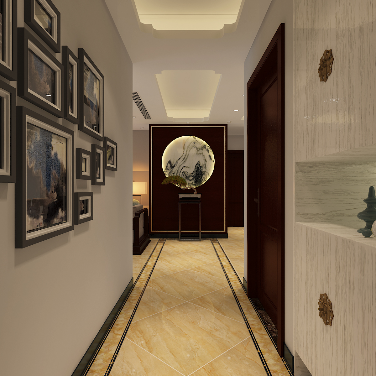 博雅盛世三室两厅简洁明快装修设计案例