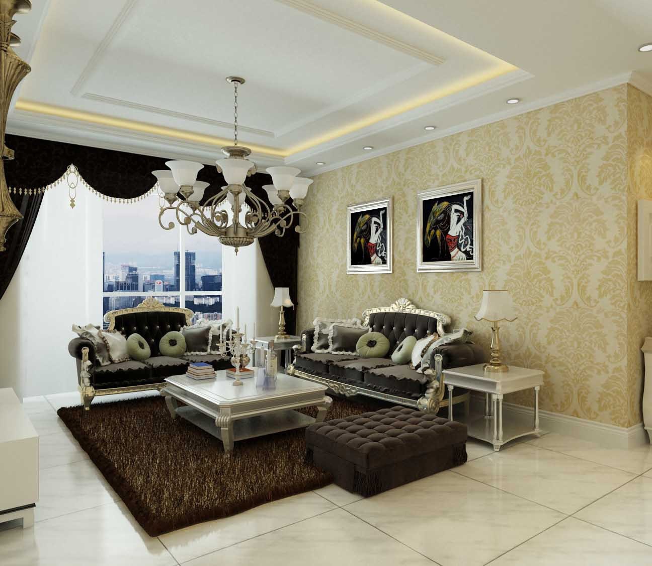 想象国际二期三室两厅简欧风格设计