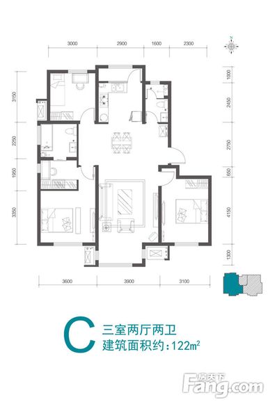 世茂新街坊 122㎡ 现代简约