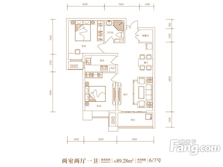 东胜紫御府89平米现代简约风格设计案例