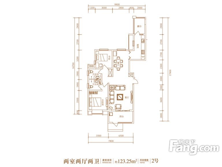 东胜紫御府123㎡三居室新中式装修效果图