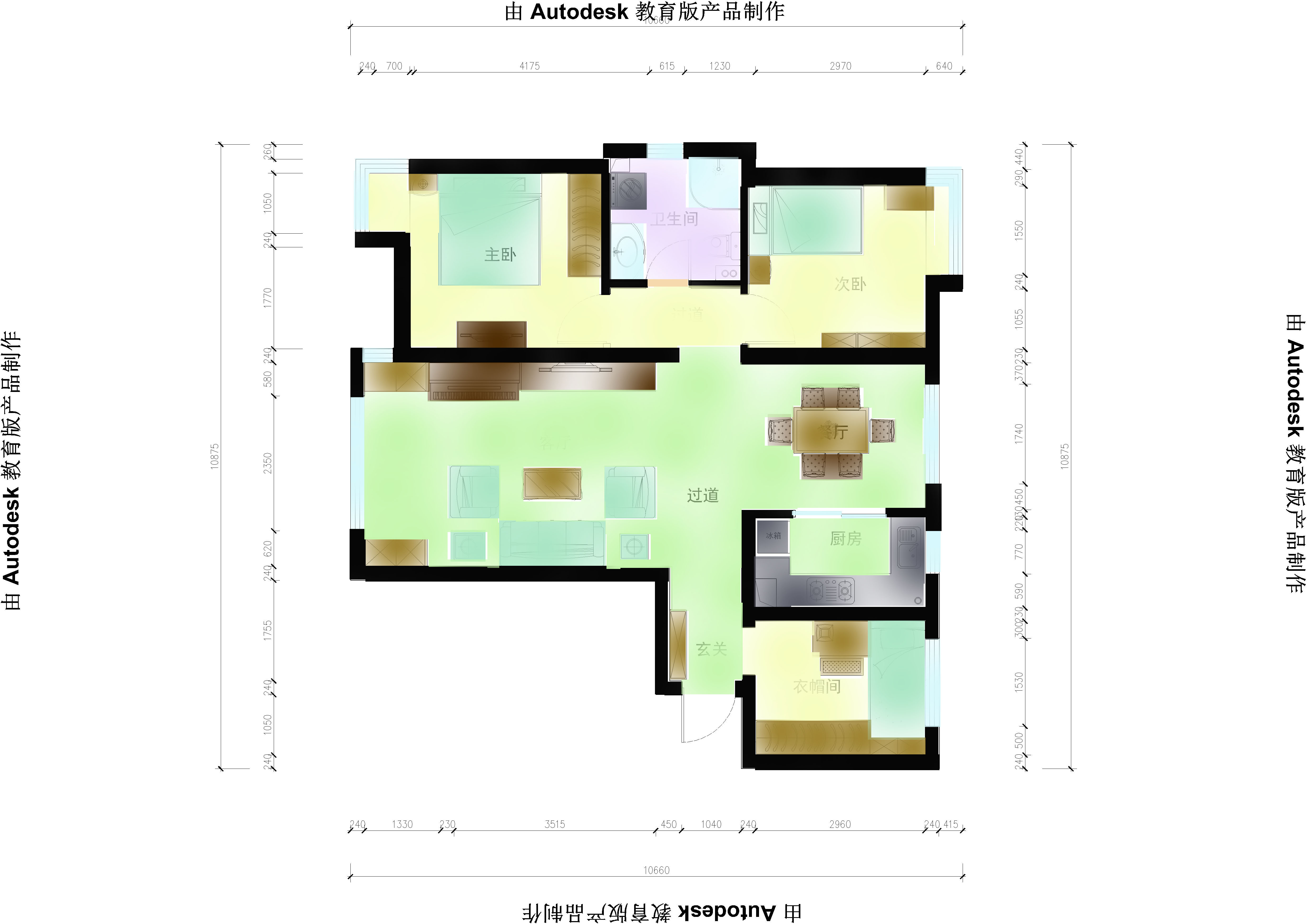 胜利鑫城130平现代简约设计装修案例