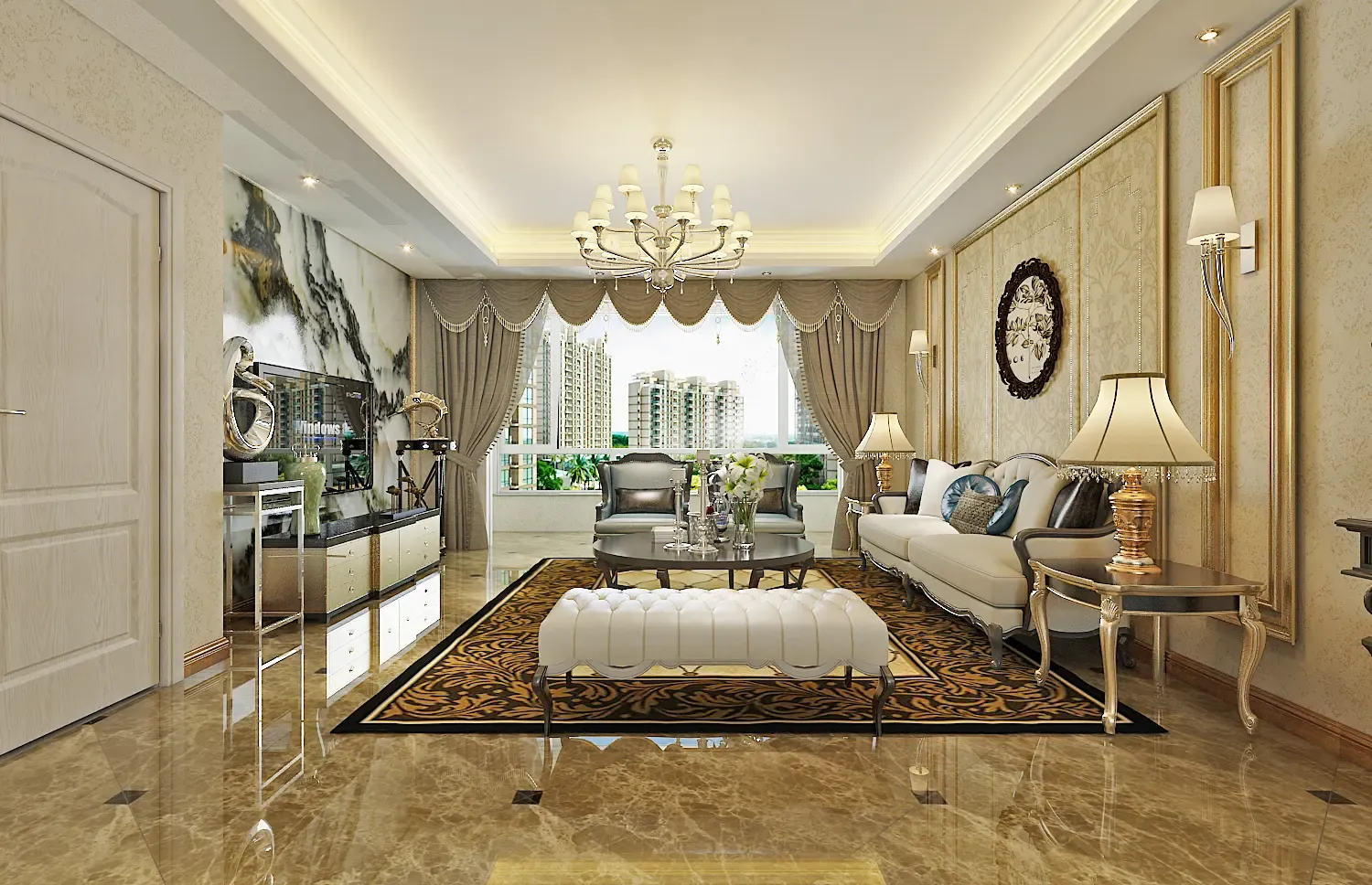 石家庄碧景园171平米欧式样板间