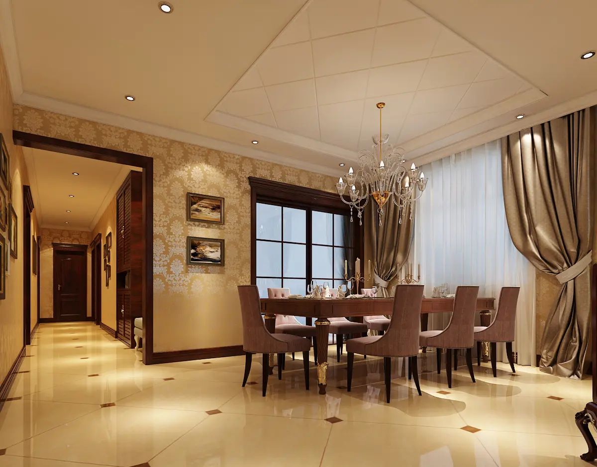 龙湖时代天街-四居室-168.00平米-餐厅装修效果图