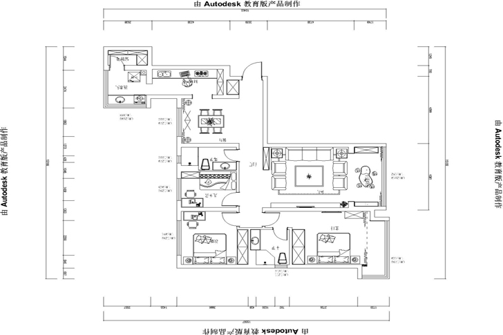 警苑小区-三室二厅-146平米中式风格-效果