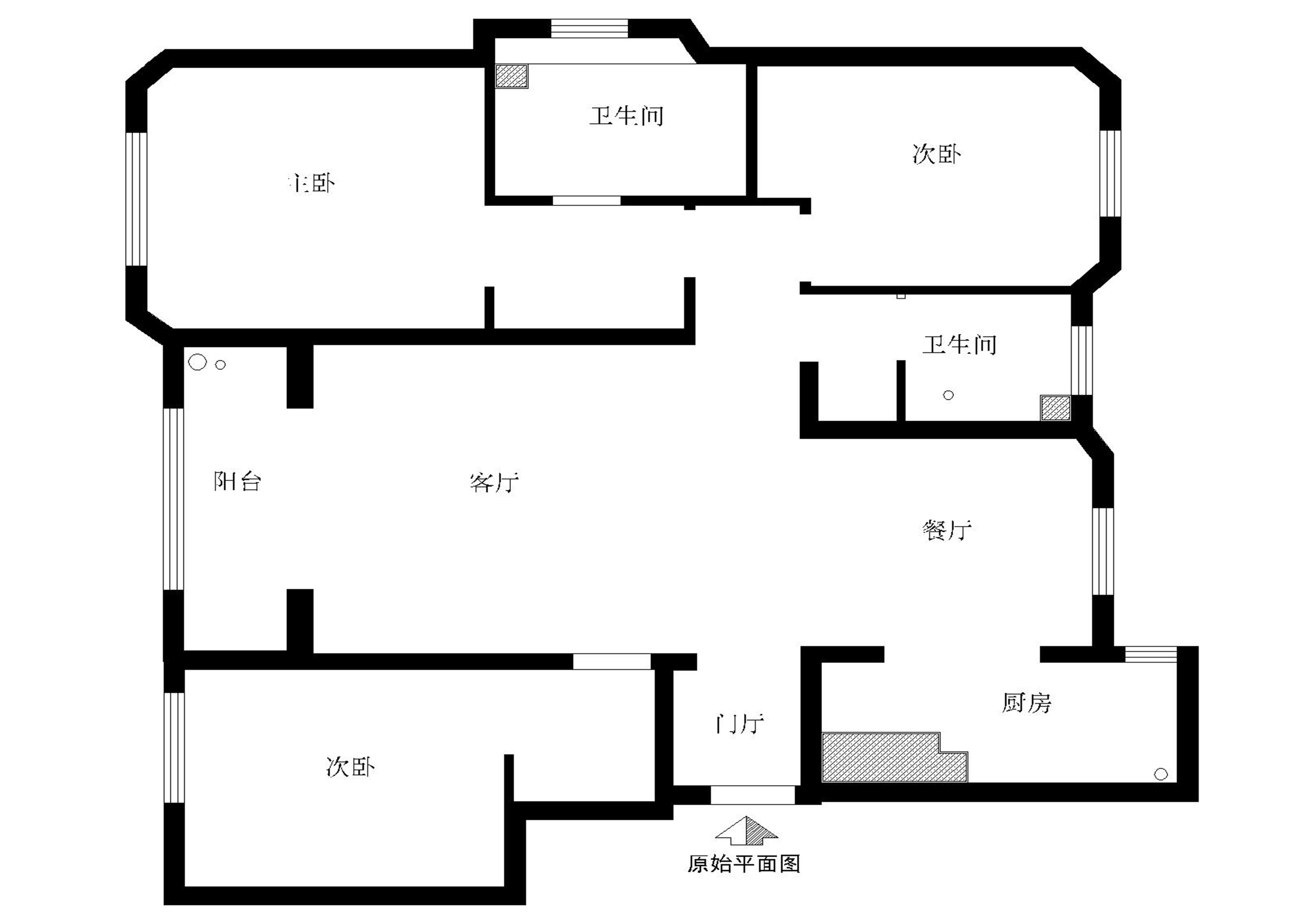 安和小区130平三居室中式风格设计方案