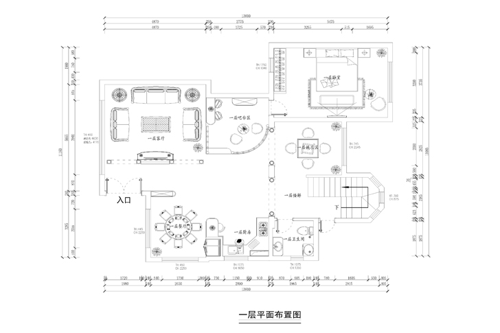 恒大金碧天下-390平米欧式风格-方案效果图