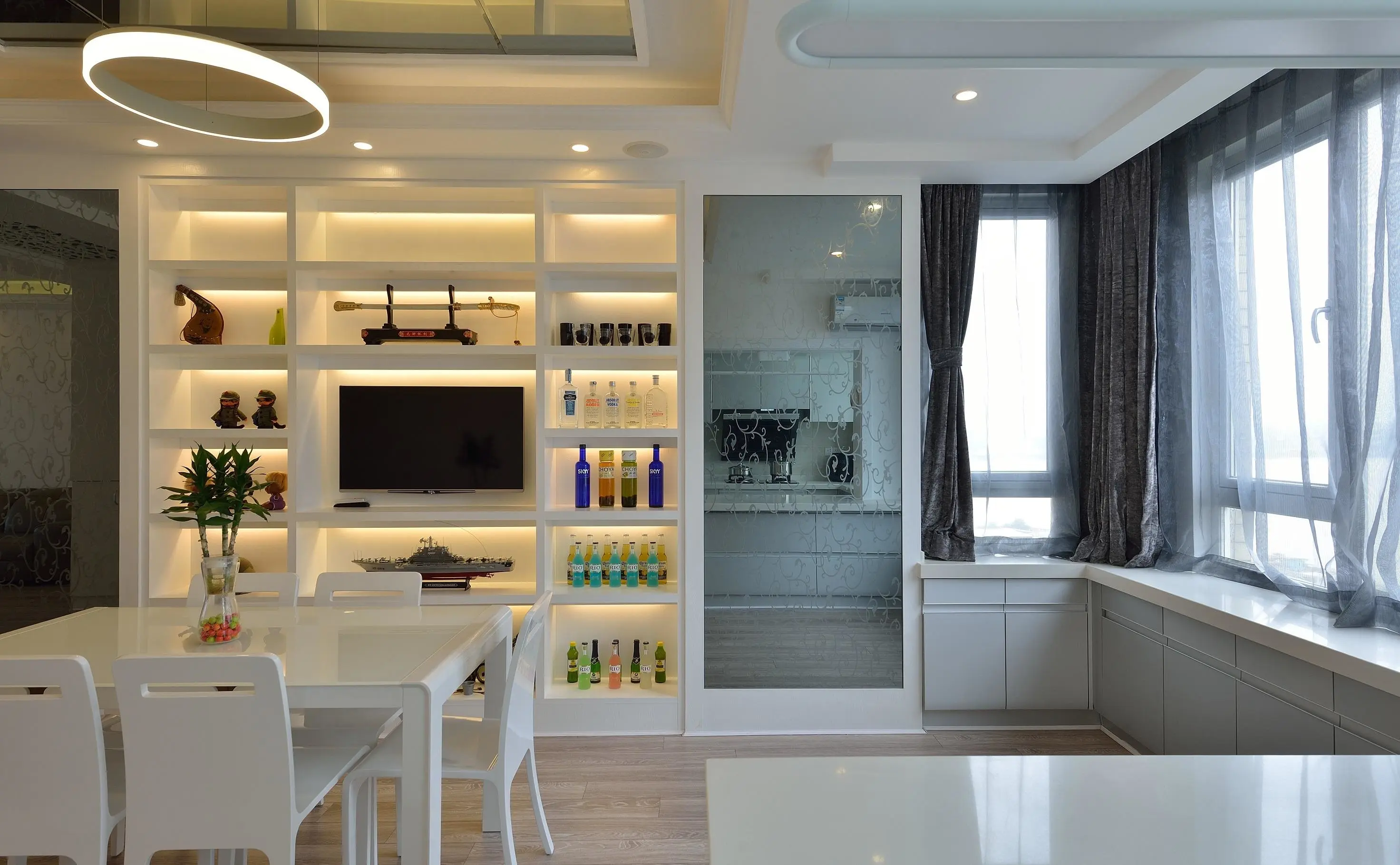 后现代风格二居室91平米8万-首创城装修案例-天津房天下家居装修网