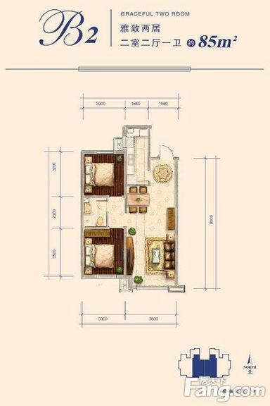 中交樾公馆85.00㎡现代简约