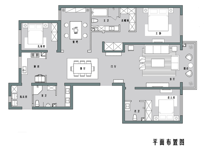 世茂维拉（180平） 新中式三居室案例赏析！