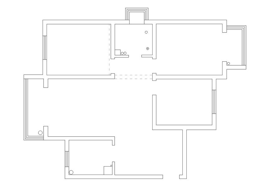 中原万达广场118平三居室美式风格设计方案