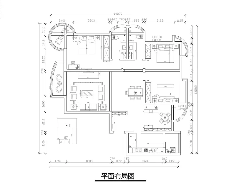 星河御城-四室两厅171平米-现代