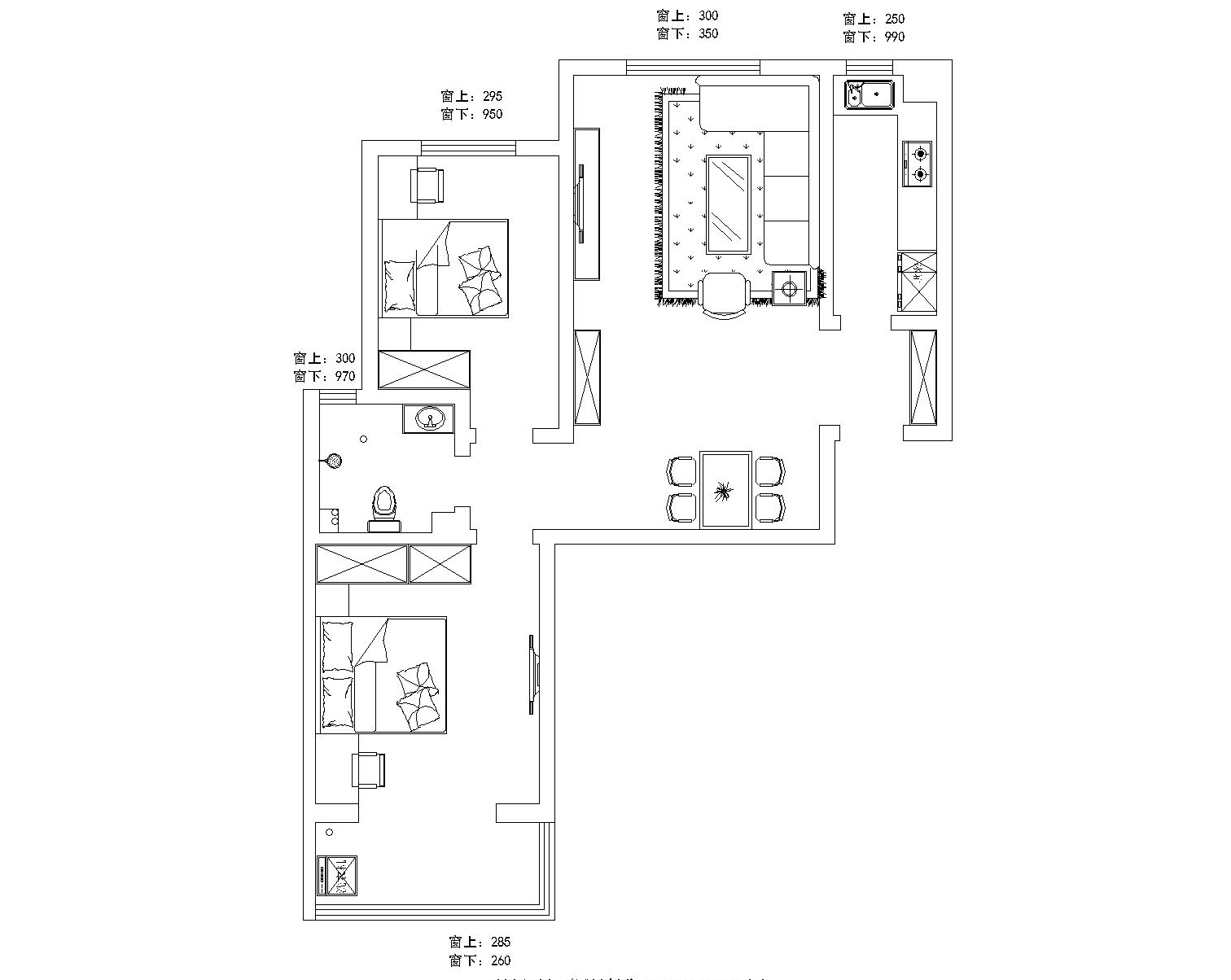 现代简约-127平米-三居室
