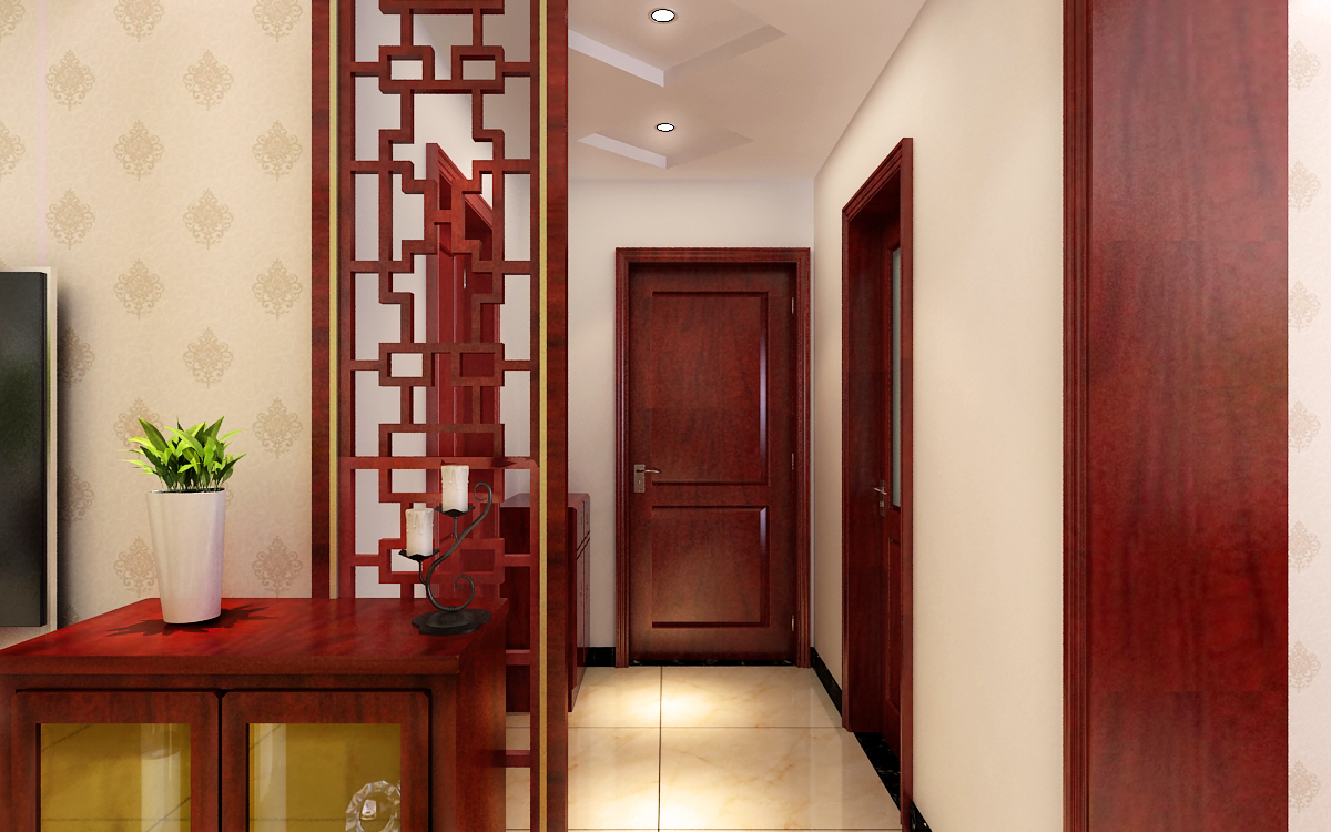新中式风格-127平米-三居室