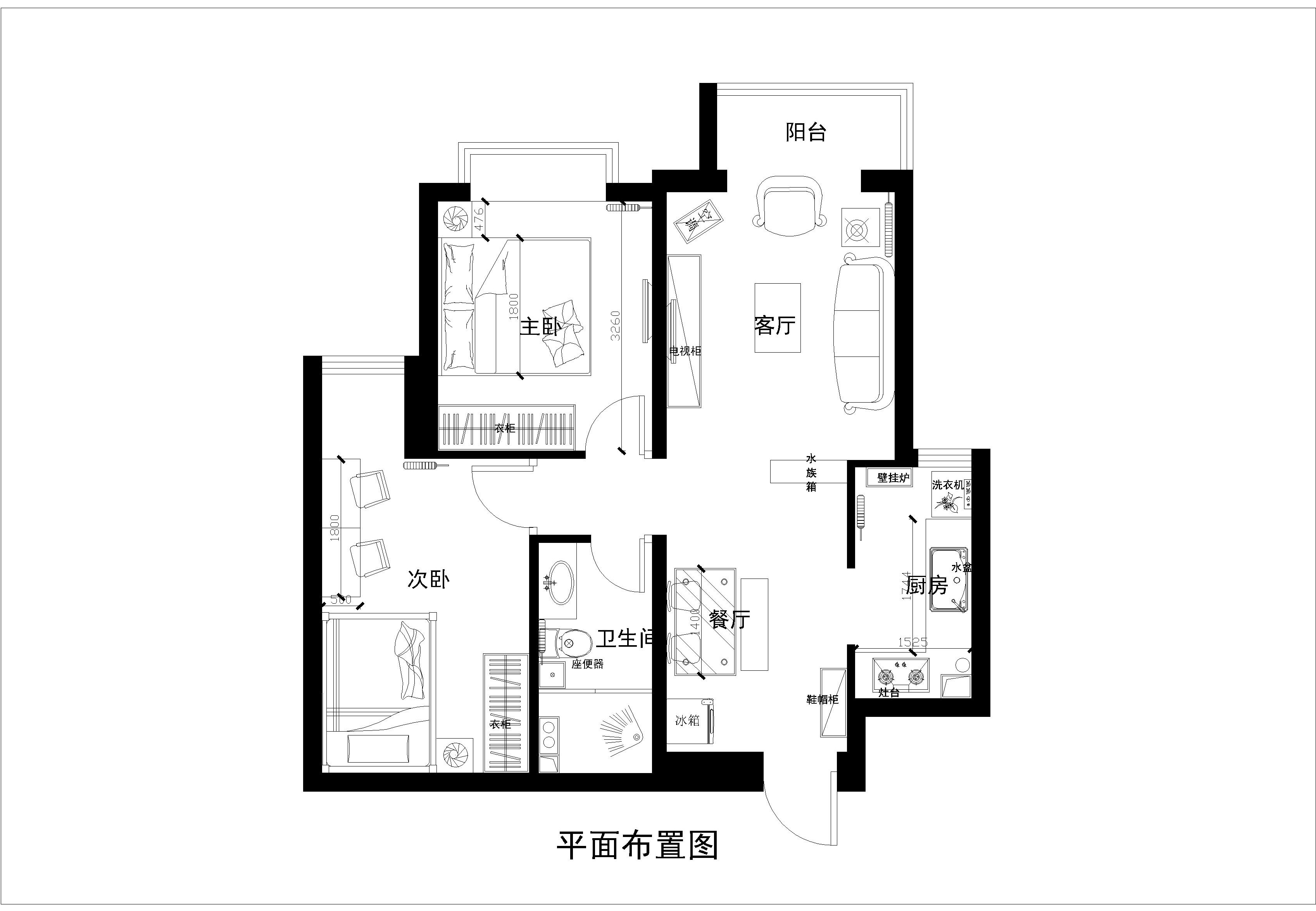 洪博嘉园80平地中海风格装修-北京实创装饰