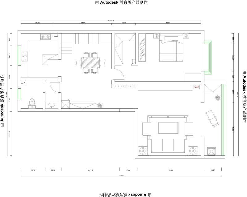 欧式风格-140平米-三居室