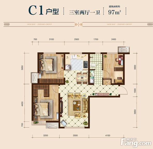 天津华庭装饰-正荣润璟湾-欧式主义