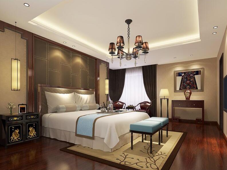 新中式风格-128平米三居室