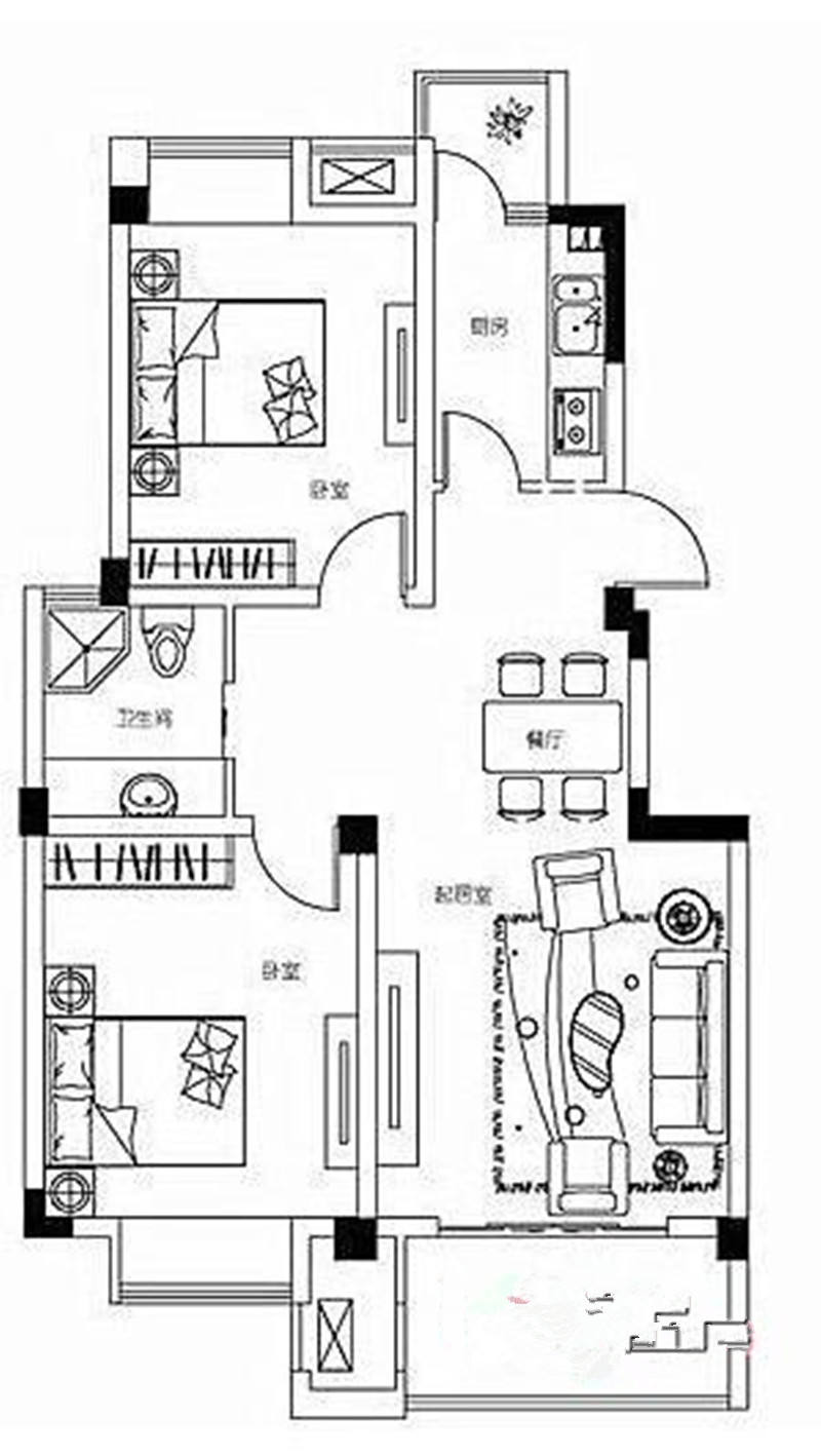 潇晨装饰田园风格东方红郡