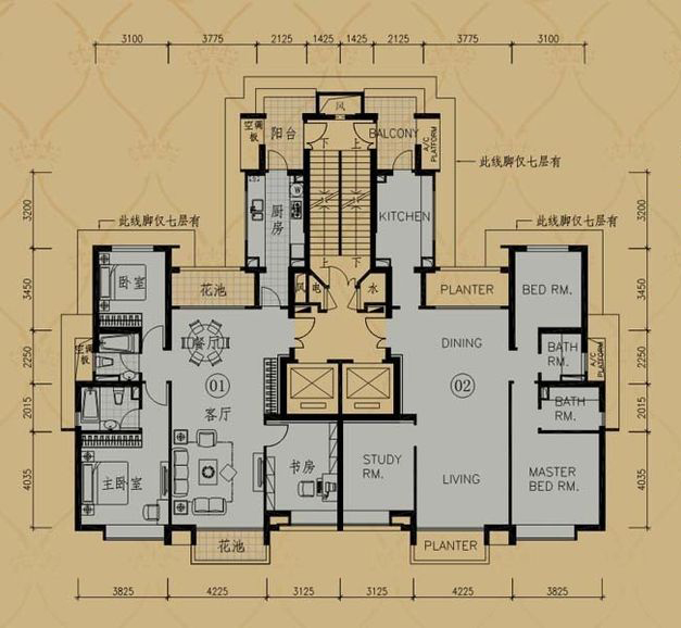 西安逸翠园/140平装修报价/田园风格效果图