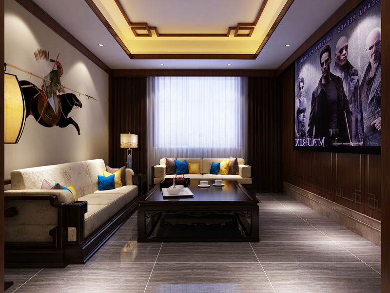 新中式风格-157平米三居室