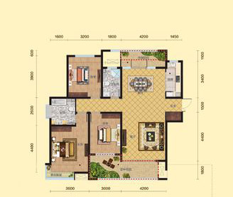 现代风格-139平三居室